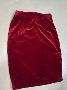 Velvet Pencil Skirt