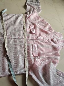 Loose Tranceparent Shaded Elegant Patterned Shirt