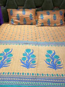 Ritu Kumar Home Bedsheet With Pillow Cover