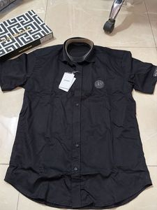 Balmain Black Shirt half sleeve size 40 L