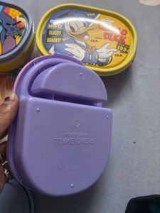 Yellow Lunch Box with Utensils
