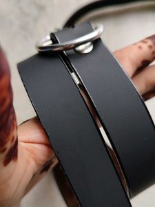 Classic Black Belt with Silver Buckle