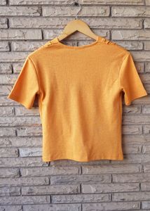 Zara Mustard Wrap Top