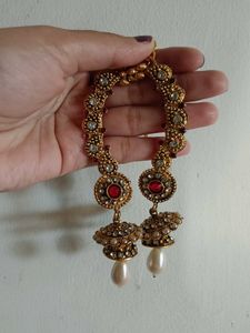 Stunning Jhumka Earrings with Pearls