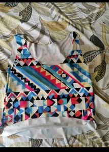 Geometric Crop Top