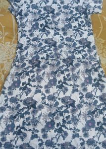 Floral Print Short Sleeve Dress with belt