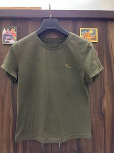 Olive Green Fitted T-Shirt