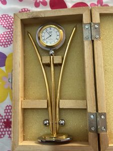 Desk Clock with Wooden Box