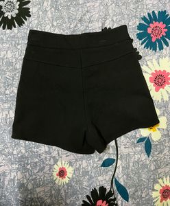 Stylish Black High-Waisted Shorts