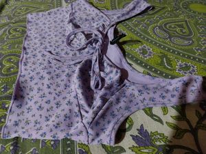 Floral Tie-Front Crop Top baby doll to