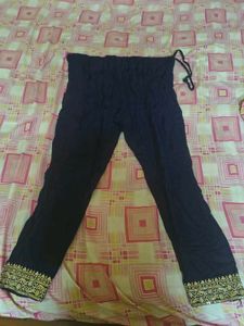 Elegant Black Kurta Set with Gold Embroidery