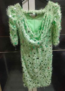 Sparkly Green Mini Dress