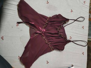 Sheer  chatpata topwith Gold Trim