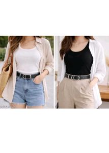 Stylish Black Leather Belt❣️