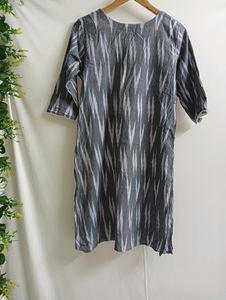 Grey Printed Straight Kurti From Prithvi Designers