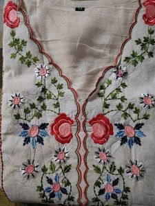 Embroidered White Kurta Set
