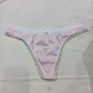 Cute Heart🤎 Print Thong Panty