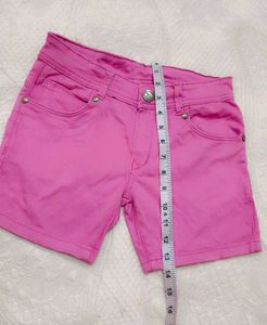 Bright Pink Casual Shorts