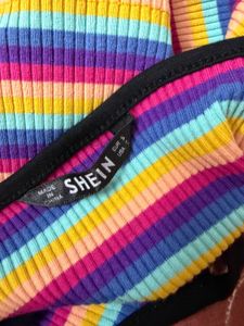 Rainbow Striped Crop Top