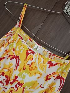 Yellow Floral Spaghetti Strap Dress