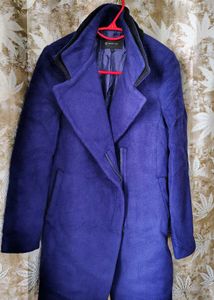 Stylish Purple Wool Coat