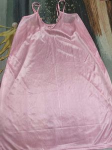 Pink Satin Slip Dress
