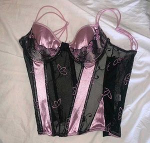 (Today Offer Only) Goth Mesh Sheer Corset Top