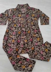 Floral Print Kurta Set