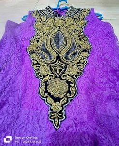 Beautiful Purple Embroidered Anarkali Gown