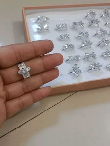 Sparkling Cubic Zirconia Rings Set