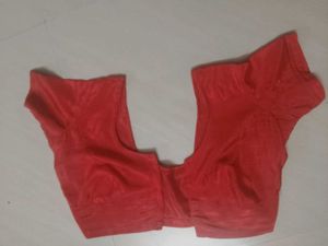 Vibrant Red Silk Blouse