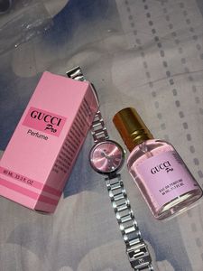 Gucci Pro Perfume & titan Watch Set