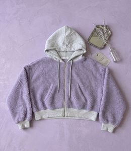 Cozy Purple Fleece Zip-Up Hoodie