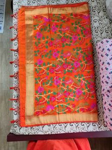 Orange Silk Saree