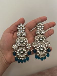 Stunning Teal Stone Dangle Earrings