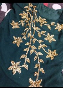 Elegant Emerald Green frock Set