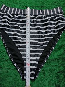 Striped Bikini,🎁big size Bottom
