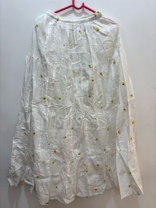 Cute Lemon Embroidery Maxi Skirt