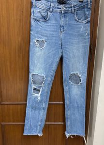 Zara Trafaluc Distressed Blue Denimwear
