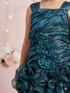 Stunning Teal Flower Girl Dress