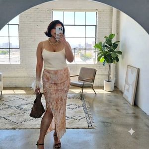 Chic Ruched Tie-Dye Maxi skirt