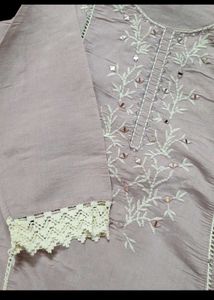 Elegant Embroidered Kurta with Pants