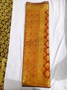 Elegant Red &amp; Gold Silk Saree