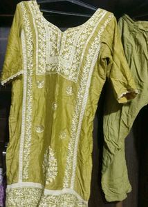 Elegant Embroidered Kurta with Pants