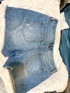 Distressed Denim Shorts