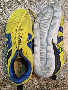 Campus Yellow Running Shoes UK -5
