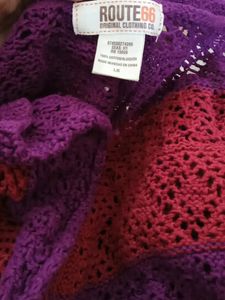 Route 66 Purple Knit Cardigan
