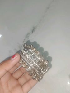 Exquisite Silver Oxidized Bangle with Bells