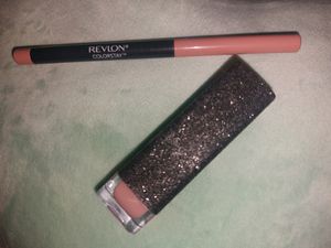 Bebe Lipstick With Lipshiner & Revlon Lip Liner.