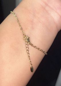 Anti Tarnish Gold Bracelet with Teal Stone